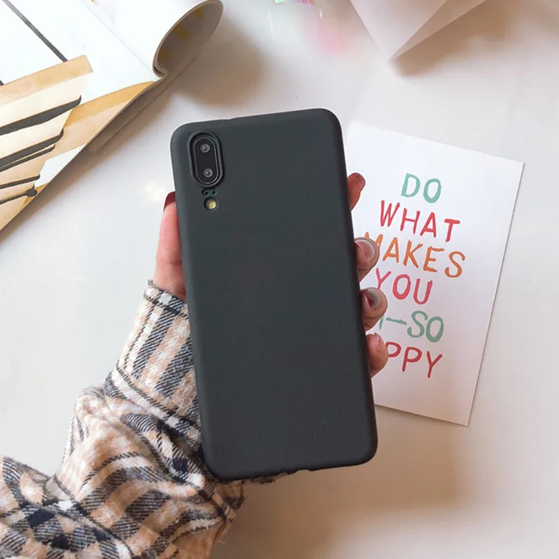 Матовый однотонный красный чехол для телефона Huawei Honor 8X MAX 8A 10 Lite P30 P20 P10 Mate 10 20 Pro Lite Мягкий ТПУ чехол