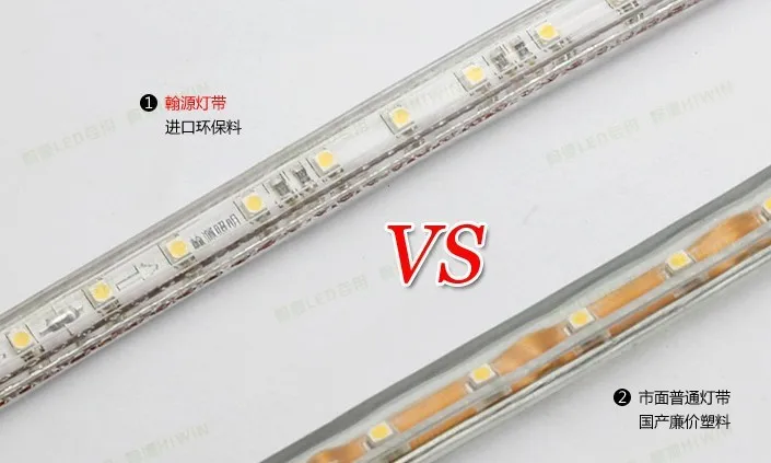 Super bright 5050 LED strip110V- 120V high voltage Cool White Tube type Waterproof flexible SMD led strip 60leds/M | Лампы и освещение