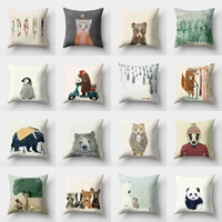 cute cartoon bear pillow cover 18 decor home sofa cushion waist throw polyester