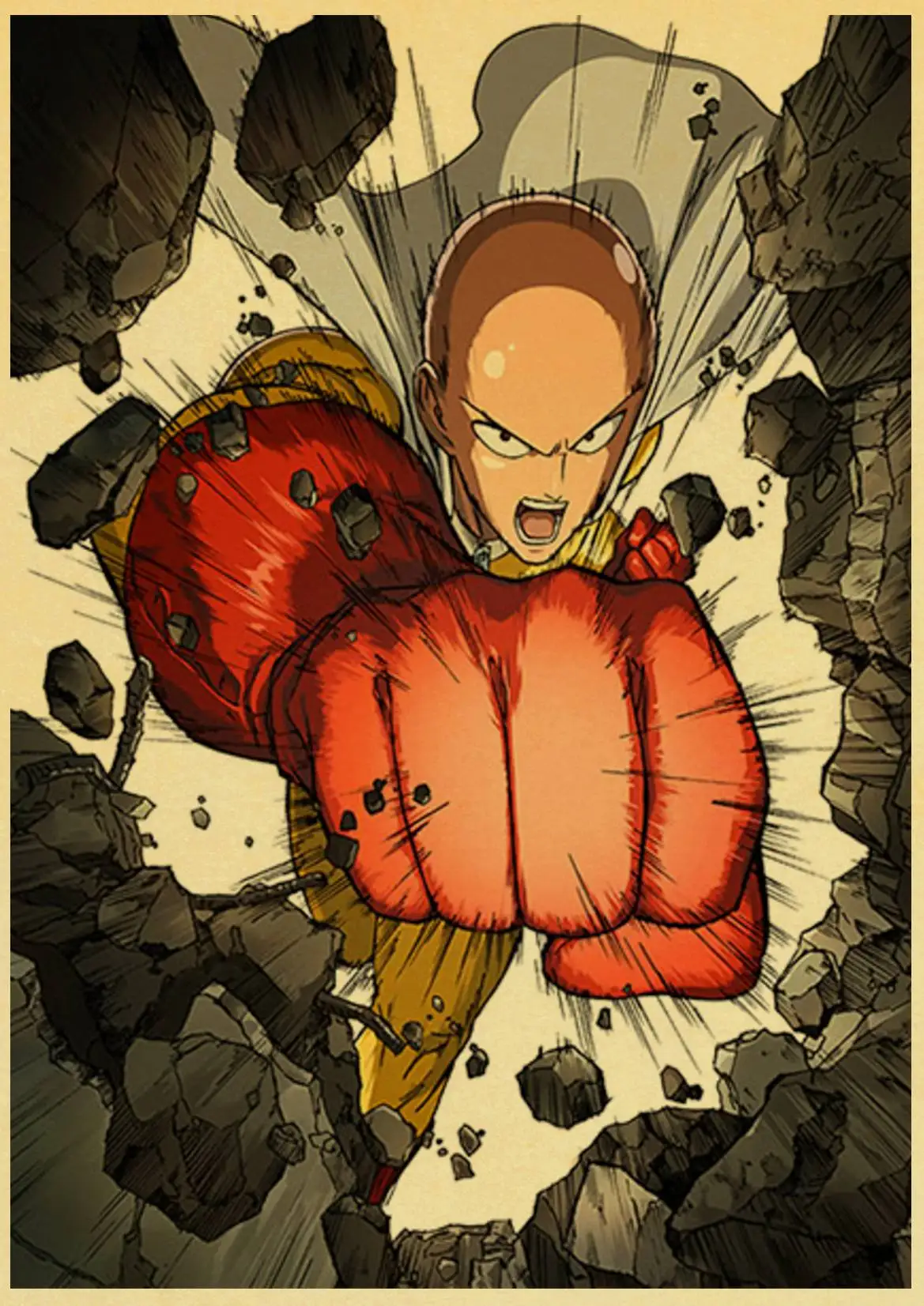 T018 Японское аниме One Punch Man плакат ретро плакат наклейки на стену винтажные плакаты принты для бара и домашнего декора - Цвет: T018