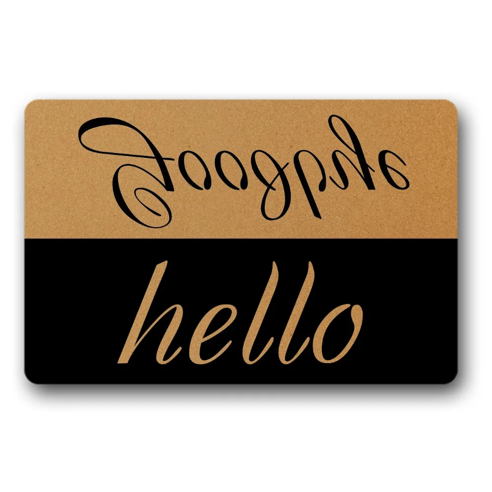 Door Mat Entrance Mats hello Goodbye Doormat Non-slip Doormats pad decorations for home front funny decor indoor | Дом и сад