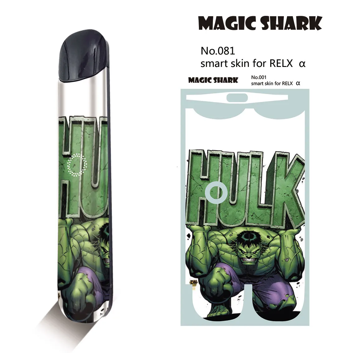 Чехол накладка с наклейкой Magic Shark Spiderman череп медуза зомби|Наклейки для