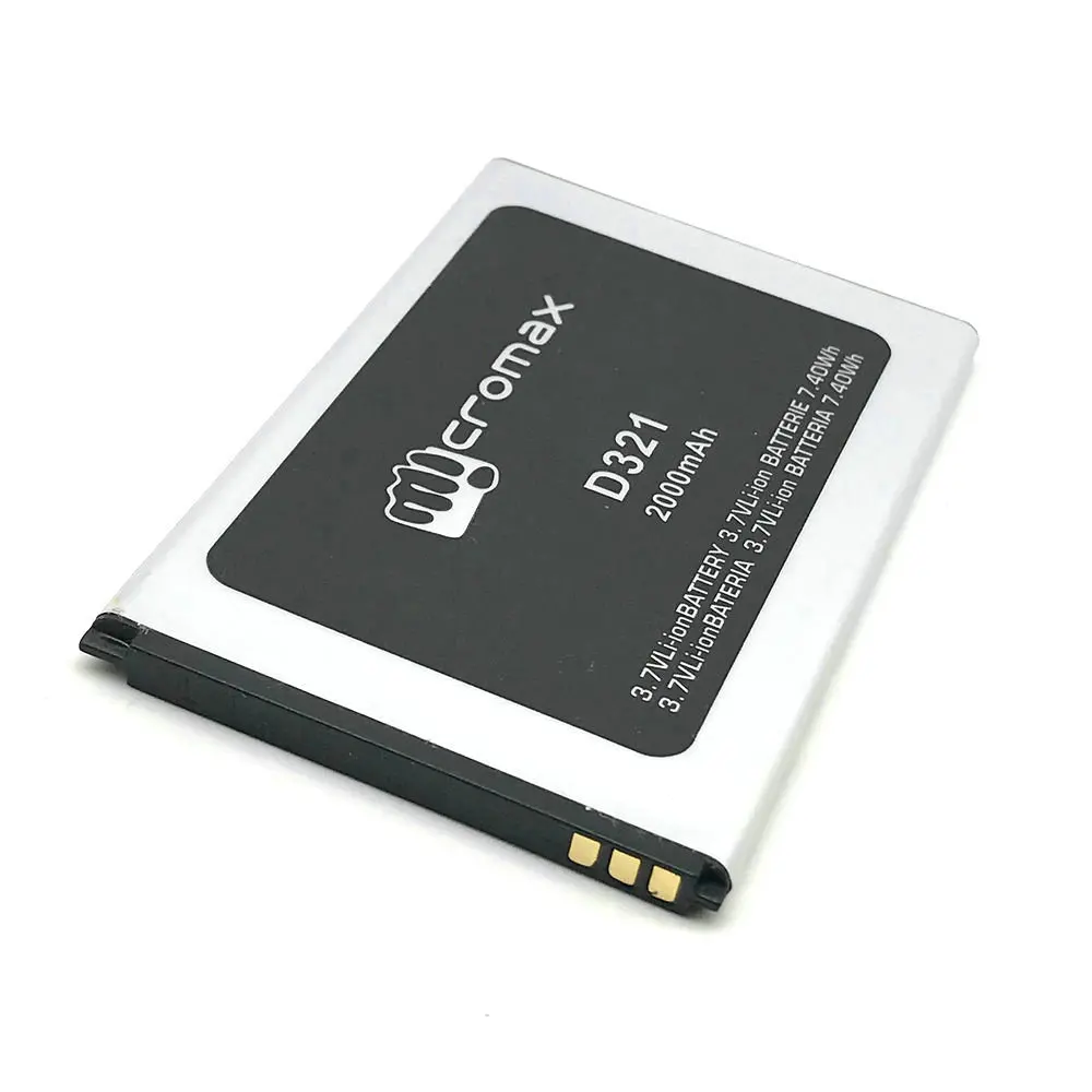 1 шт. высокое качество новый оригинальный D321 Аккумулятор для Micromax Bolt d321 A069