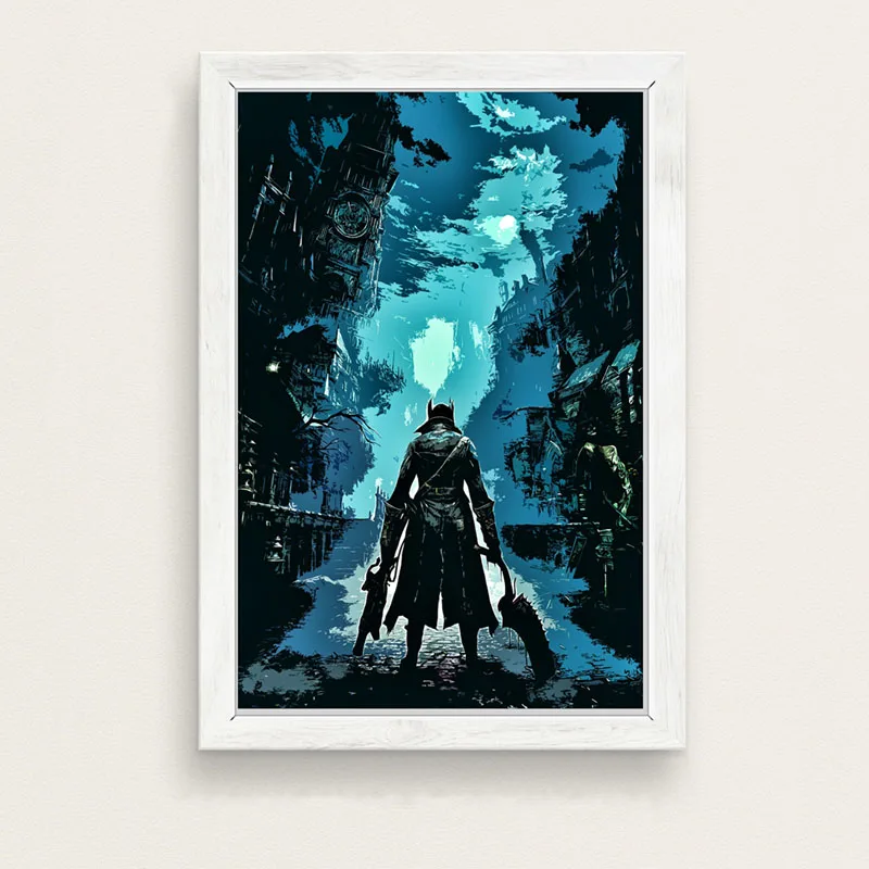 Игра Bloodborne Hunter Горячая видео игра Аниме бой художественный постер Картина Настенная картина домашний декор плакаты и принты