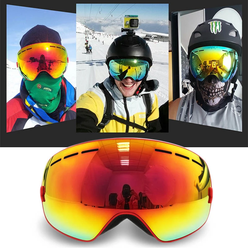 COPOZZ дропшиппинг 1* лыжные очки двухслойные UV400 большие Лыжные маски очки лыжные мужские снежные очки для сноуборда