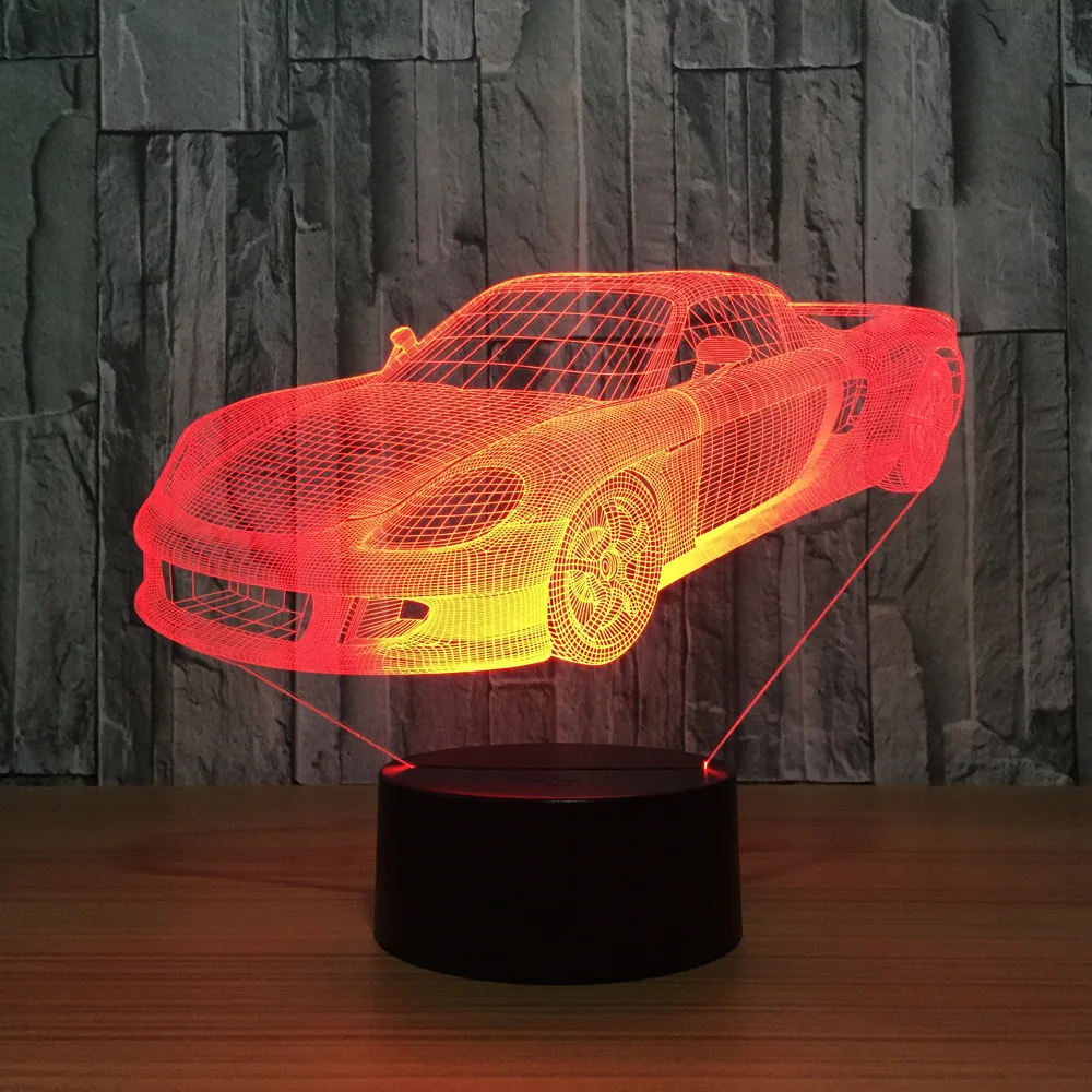 Новинка Супер гоночный автомобиль 7 цветов Светодиодные ночные лампы для детей