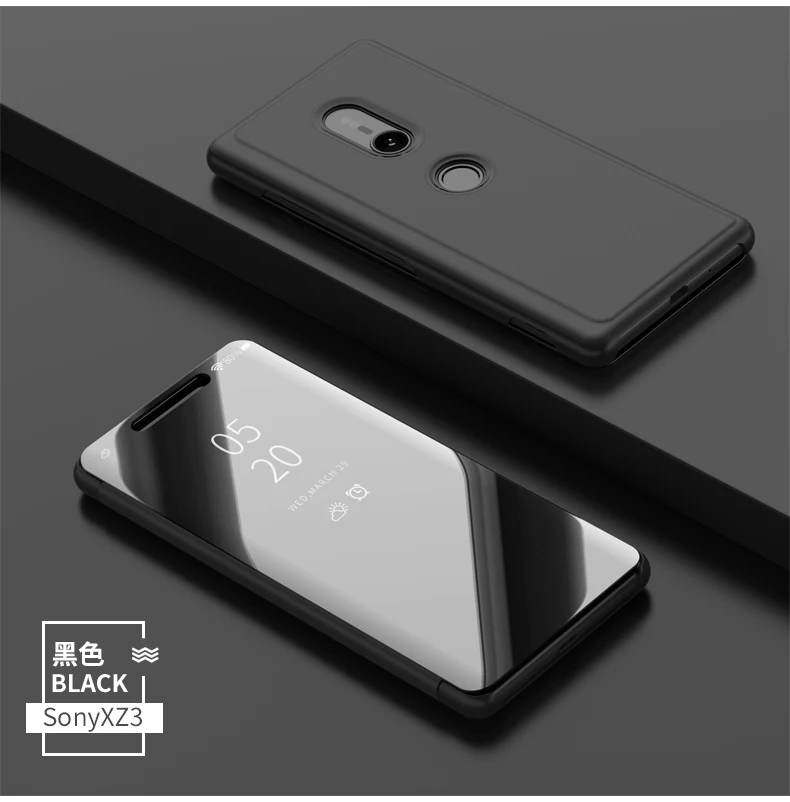 Зеркальный Смарт-Чехол С Откидывающейся Крышкой для sony Xperia XZ3, Прозрачный HD экран, полное покрытие для Xperia XZ3 XZ 3, противоударный чехол для телефона s Coque Capa