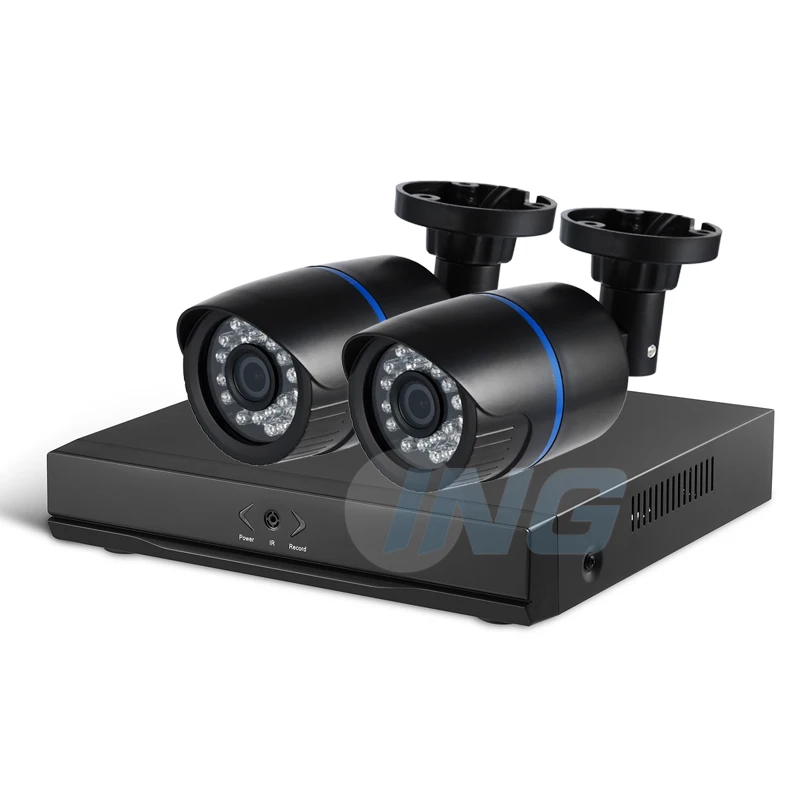 2CH/4CH POE 1080P CCTV IP камера система Комплект HD 4 канала NVR 2 шт/4 шт 1920x1080P 2.0MP