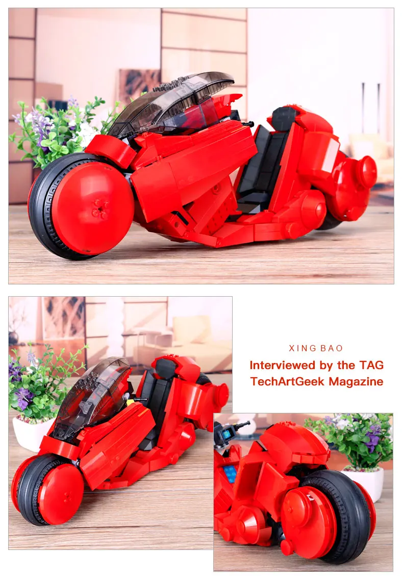 XingBao 03001 1143Pcs Creative MOC City Series The Citizen Akira Moto Set Children Building Blocks Bricks Boy Toys Model Gifts | Игрушки и