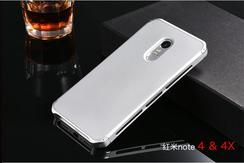 Текстурированная антиосенняя Металлическая Рамка ПК задняя пластина для Xiaomi Redmi Note 4X Note4 Глобальный алюминиевый сплав Мобильный бампер чехол Note 4 крышка
