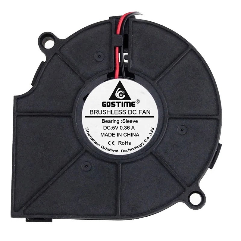 100 шт./лот Gdstime DC 5 в USB 75 мм 75x15 7515s бесщеточный вентилятор постоянный ток Вентилятор