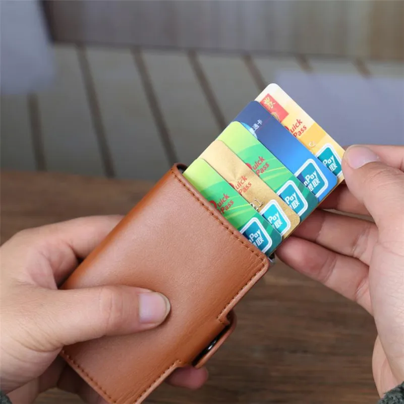 Автоматический держатель для кредитных карт защитный чехол банковских двойной