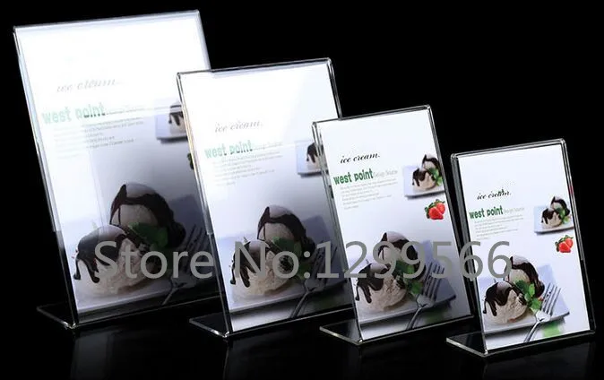 L форма A5 утолщенная акриловая прейскурант рекламный постер стенд стол меню