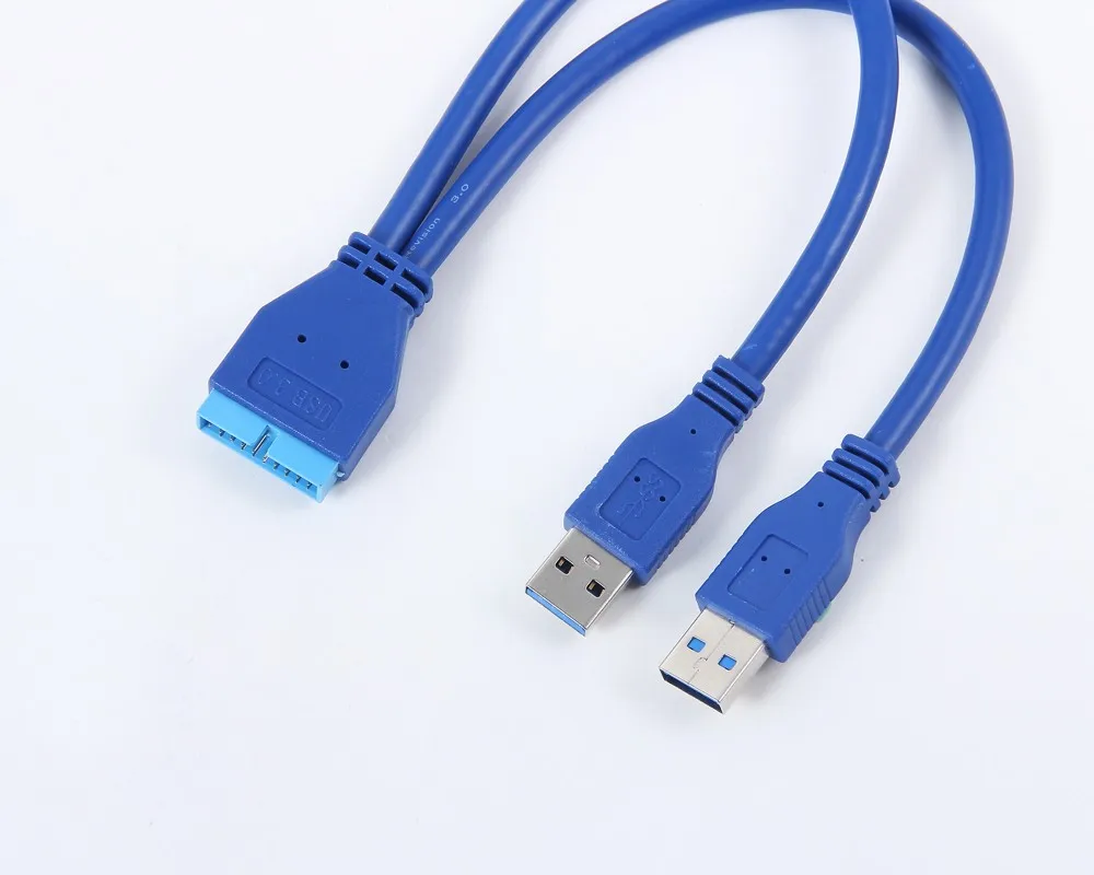 Настольный компьютер usb 3.0 20 pin папа к 2 a адаптер Коннектор для материнской платы