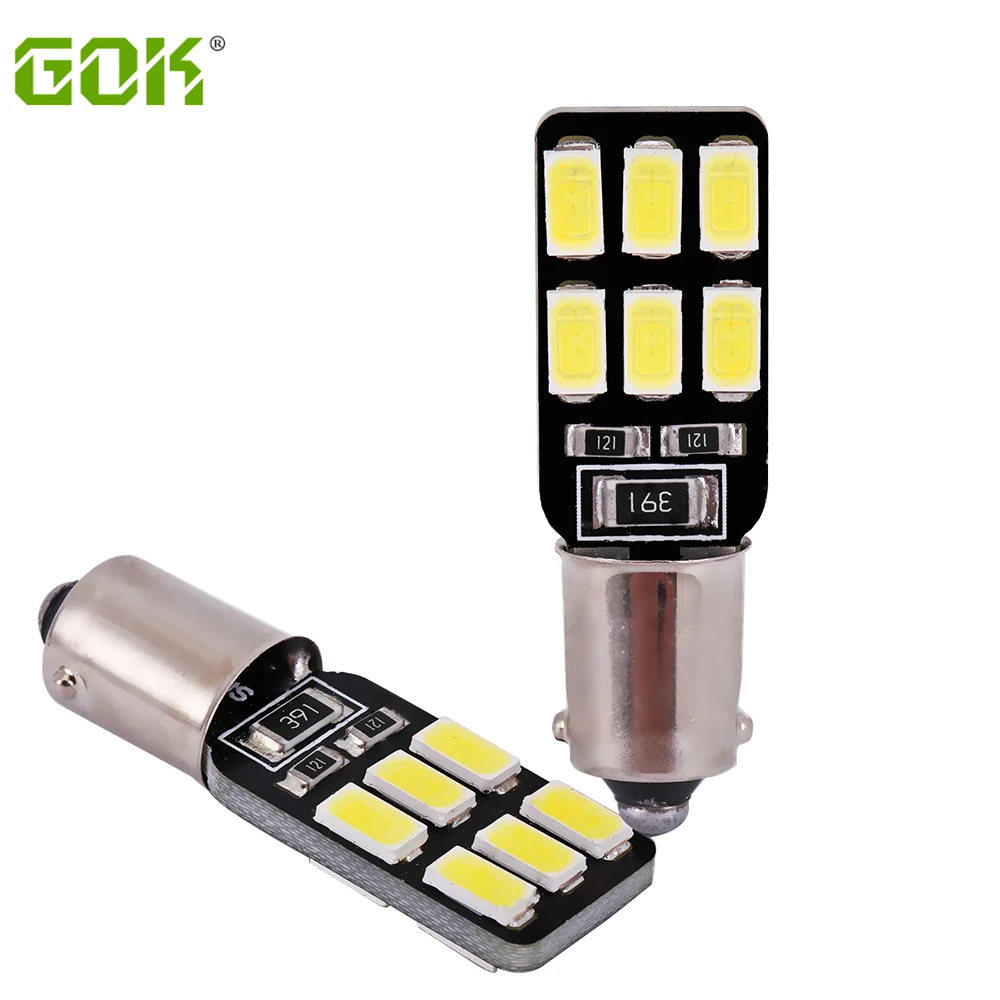 Автомобильная светодиодная лампа Canbus BA9S 194 T4W Ba9s 12smd 5630 5730 без ошибок 2 шт./лот |