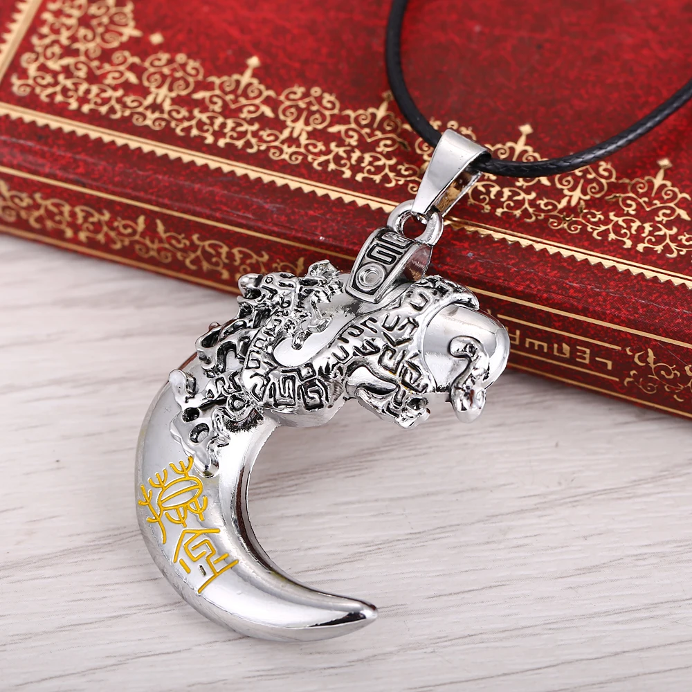 Ожерелье с подвеской в виде зуба волка мужское модная цепочка из нержавеющей