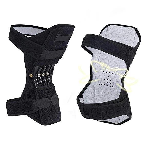 Black-1 pair 1 пара унисекс PowerLift поддержка суставов наколенники мощный отскок силы весны - Цвет: Black-1 pair