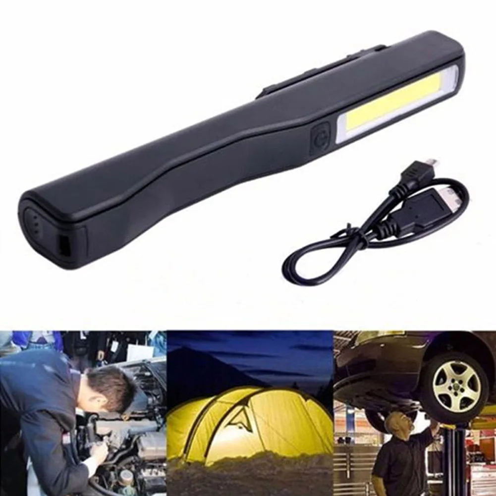 Новый мини COB LED ручка свет клип магнит USB Перезаряжаемый рабочий фонарик лампа