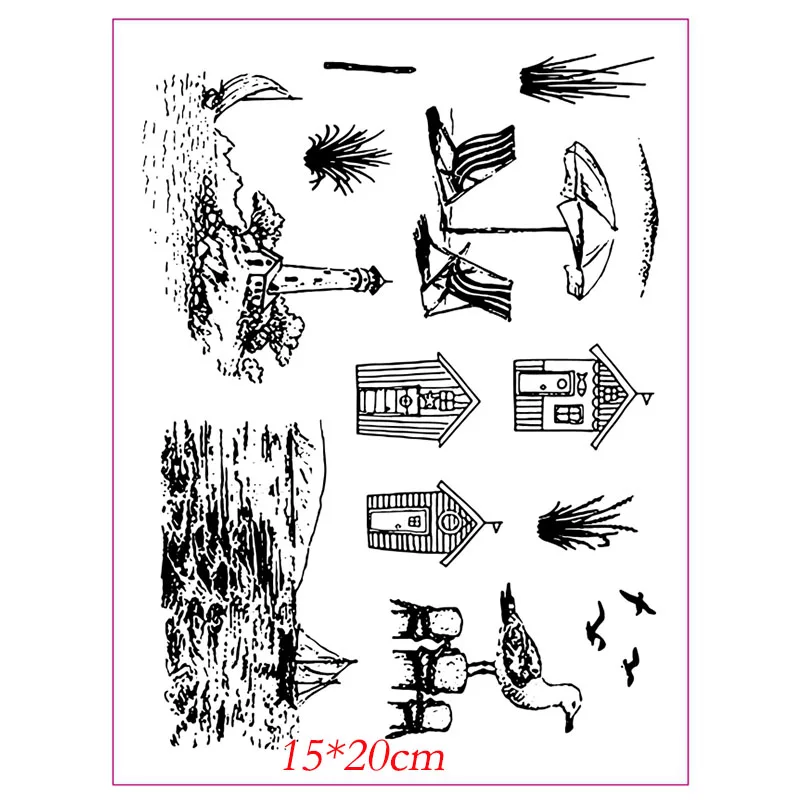 Стул с бабочками и цветами прозрачные резиновые силиконовые штампы со штампами