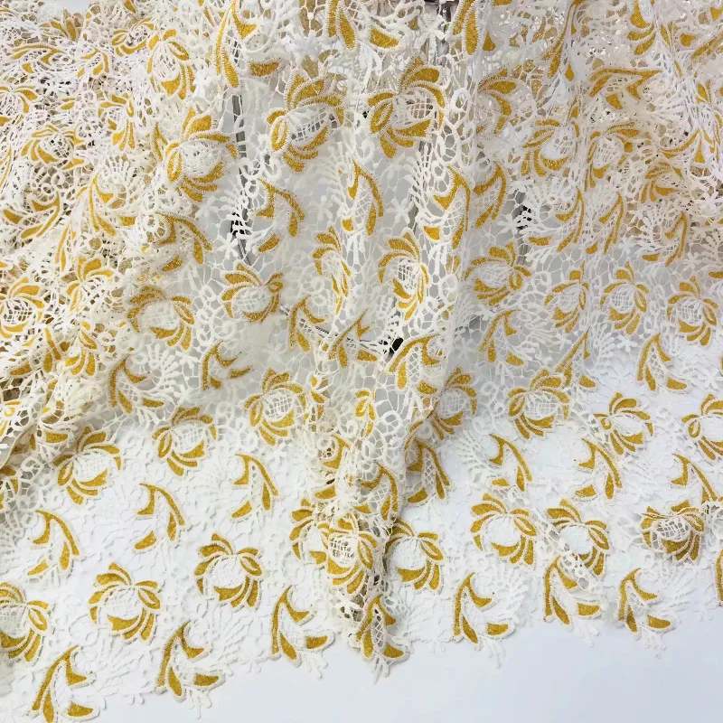 Высококачественная африканская гипюровая кружевная ткань Лидер продаж