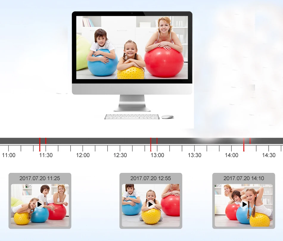 Amorvue 1080P беспроводная Wifi ip-камера, удаленный доступ, ночное видение, умное воспроизведение, поддержка TF карты, обнаружение движения, монитор для малышей