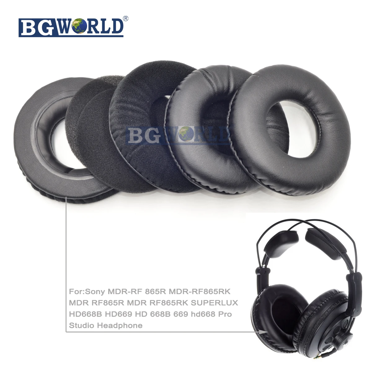 Накладки на уши-подушки для наушников Sony MDR-RF 865R MDR-RF865RK MDR RF865R RF865RK HD668B 669 HD668 Pro.