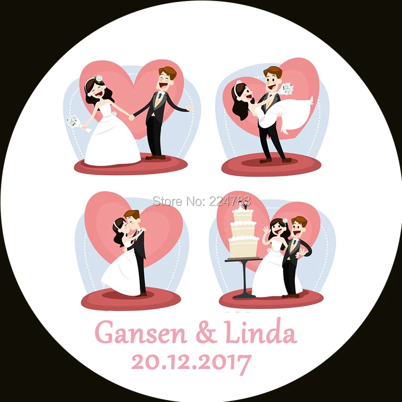 100 шт. наклейки на заказ этикетки с печатью для вечеринки Boda Casamento этикеты de papel