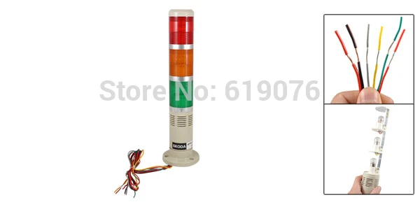 

AC110V Red Yellow Green Buzzer three color lamp multi layer warning light