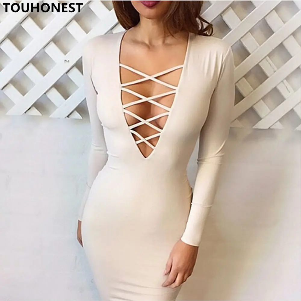 Vestidos Хлопок Для женщин связать Осень Bodycon Вечерние Платье плюс Размеры