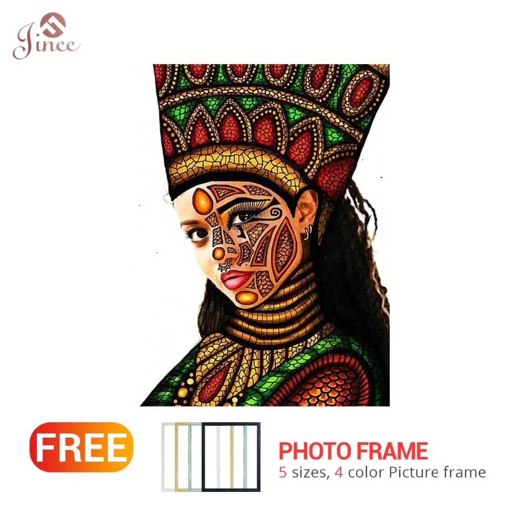 

DIY Алмазная вышивка цветной рисунок Африка женщина 5d картина девушка вышивка крестом полный квадратный мозаичный портрет украшение дома