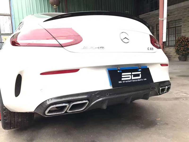 Для Mercedes-Benz C Class W205 C63 COUPE C200 C300 FRP пластиковые цветные Спойлеры заднего крыла авто аксессуары