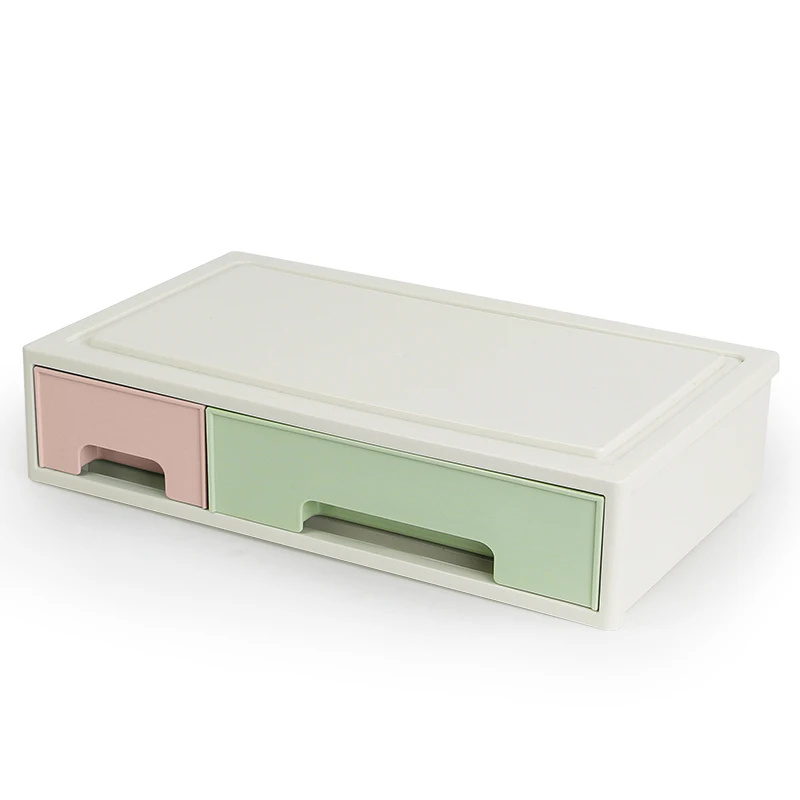 Pink Green-B BNBS, 1 шт, коробка для комбинированного хранения лака для ногтей и помады, органайзер для макияжа, ящичек для косметики и бижутерии, настольный контейнер для всяких мелочей - Цвет: Pink Green-B