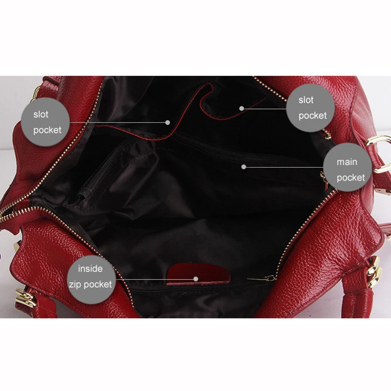 Вместительная сумка тоут из натуральной кожи с кисточками 35*27*15 см женская через