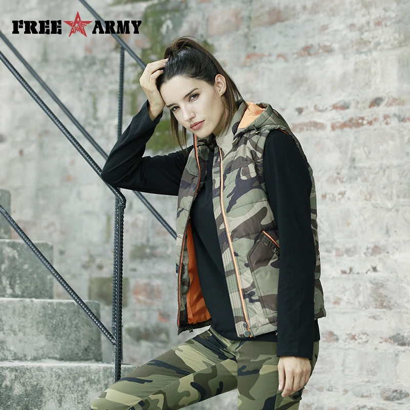 FreeArmy женский жилет зимний Шелковый хлопковый без рукавов куртка повседневные