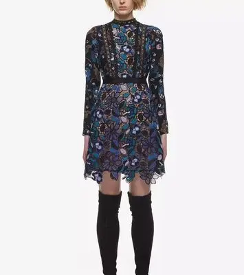 Женское кружевное платье с винтажным принтом модные праздничные платья длинным