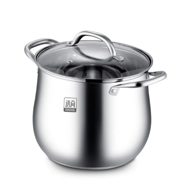 

5.5 L/7 L/9 L/12L Stock Pots Soup Cookware Thick 304 Stainless Steel Pot Soup Pot Thickening Home Induction Cooker Pot Stew