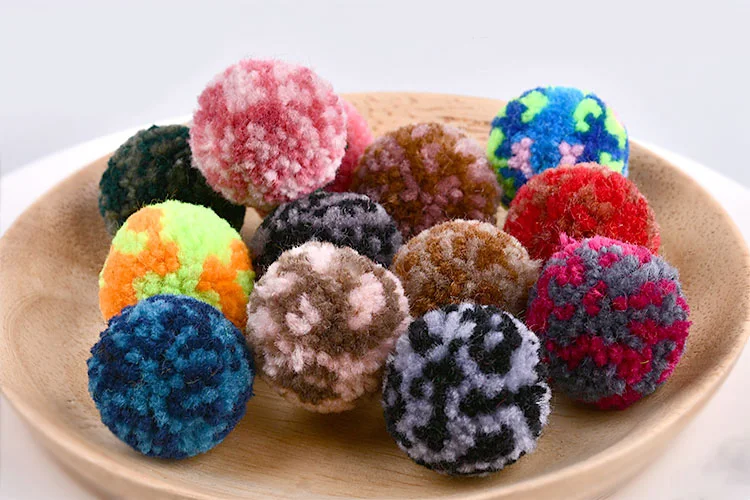 Autumn and winter color mixed coarse wool ball DIY Earrings Brooch Pendant mobile phone ornaments materials |