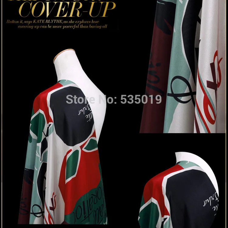 Высокое качество 2018 шелковая одежда атласная ткань Шелковый креп de chine с красным