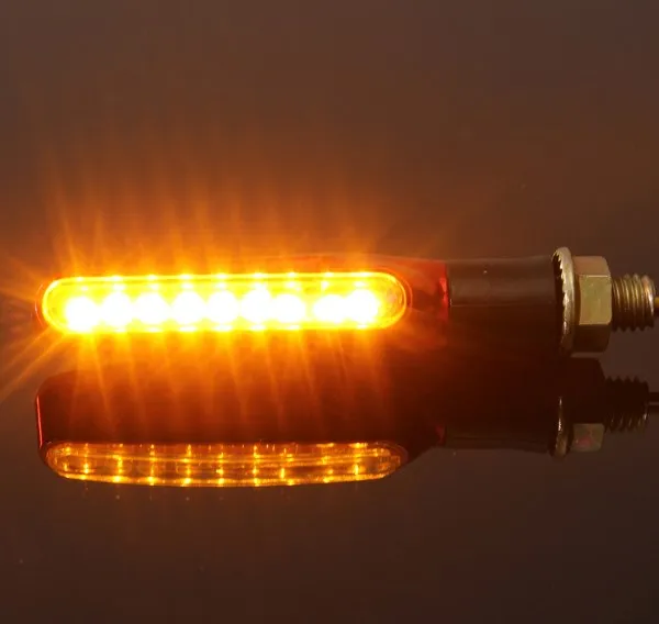 Универсальный мотоциклетный гибкий светодиодный красный сигнал поворота с 9