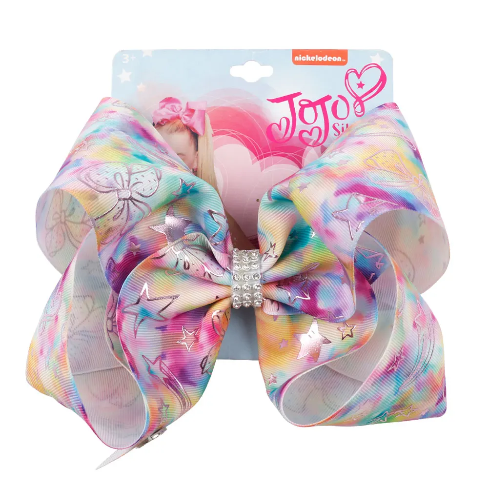 CN 8 &quotJojo Siwa аксессуар мода большой ручной работы волосы бант Grosgrain ленты детская