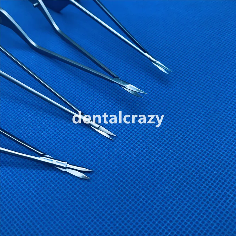 NEW Titanium Alloy Curved Head Yasargil Mircro Scissor Bayonet Flat handle 20cm/21cm/22.5cm |