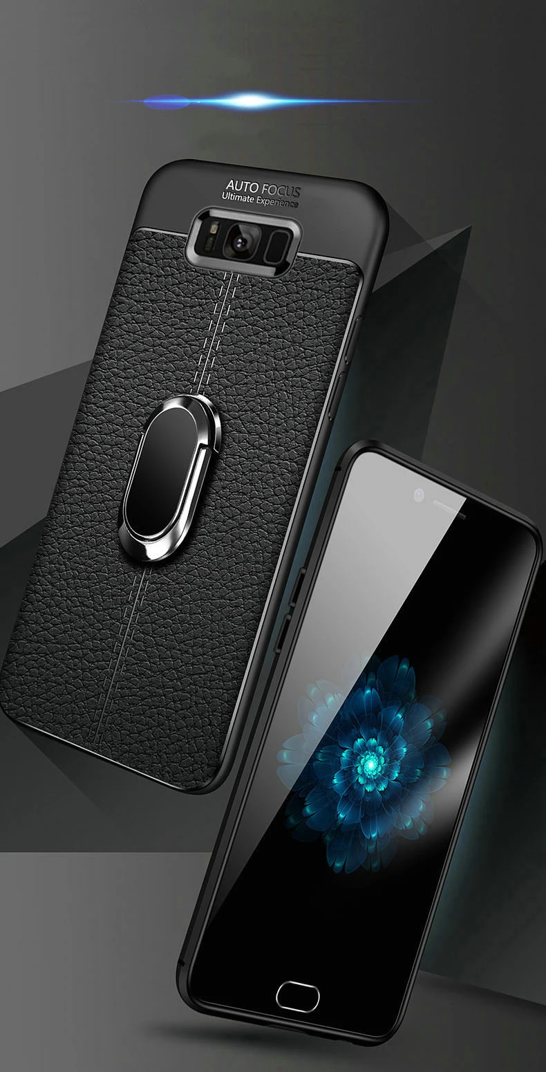 Ikrsses для samsung Galaxy S10 Plus Note 9 автомобильный держатель Магнитный кронштейн Подставка палец кольцо TPU Cas для Galaxy S8 S9 Plus S10e бухта