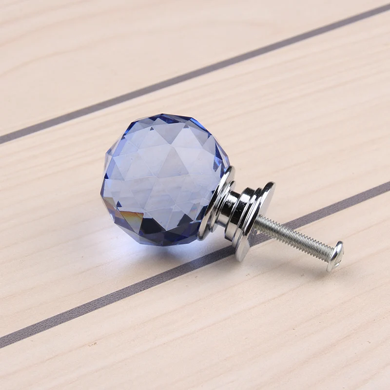 10 шт./лот 30 мм Хрустальный шар ручки ящика/кристальная ручка с цинковой основой