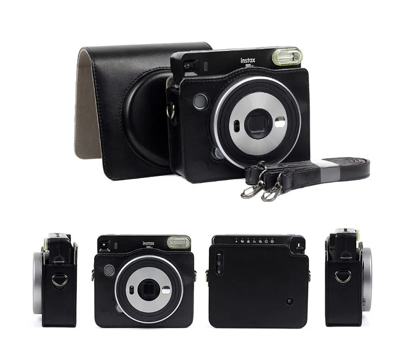 Чехол для Камеры Funda Instax для Fujifilm Instax квадратная SQ6 мгновенная камера PU кожаные сумки с плечевым ремнем для чехлов Instax SQ6