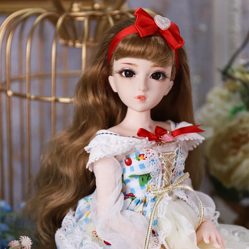 1/4 BJD кукла 45 см DQ принцесса куклы новое поступление SD кукла с наряд элегантное платье парики Shose шляпа макияж и трубка
