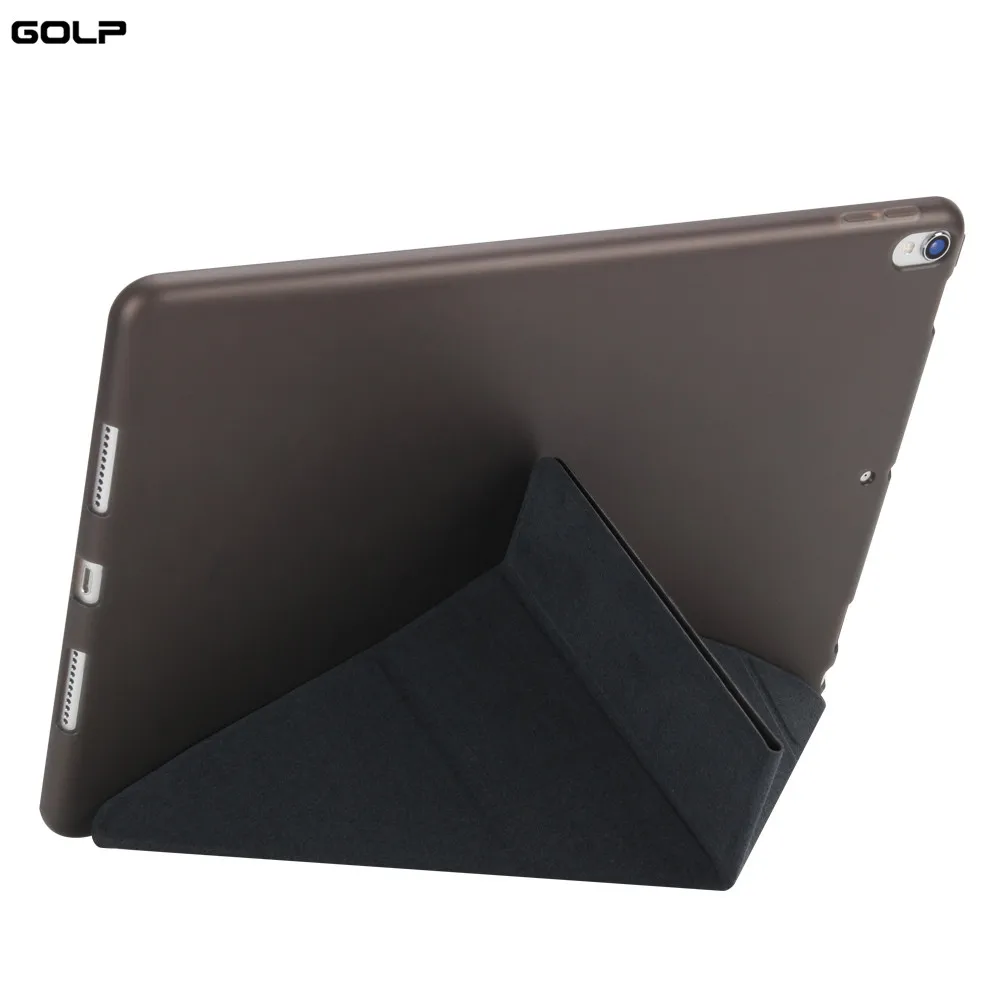Black Из искусственной кожи чехол для iPad Pro 10,5 дюймов ультра тонкий Смарт Обложка чехол для iPad Pro 10,5 Air 3 Мягкий силиконовый чехол - Цвет: Black