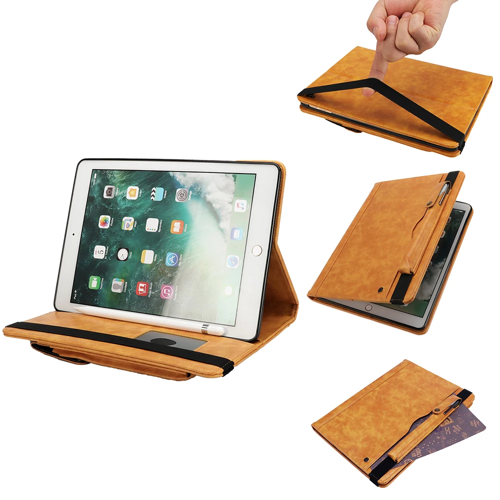 Для iPad 9 7 2018 2017 чехол с держателем карандашом многофункциональный для карт Air 1 2 Pro