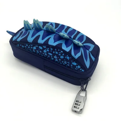 Navy Blue Канцелярия для мальчиков классная карандаш динозавр сумка Школьный Карандаш Чехол ручка Чехол Коробка Сумка для школьных принадлежностей - Цвет: Navy Blue