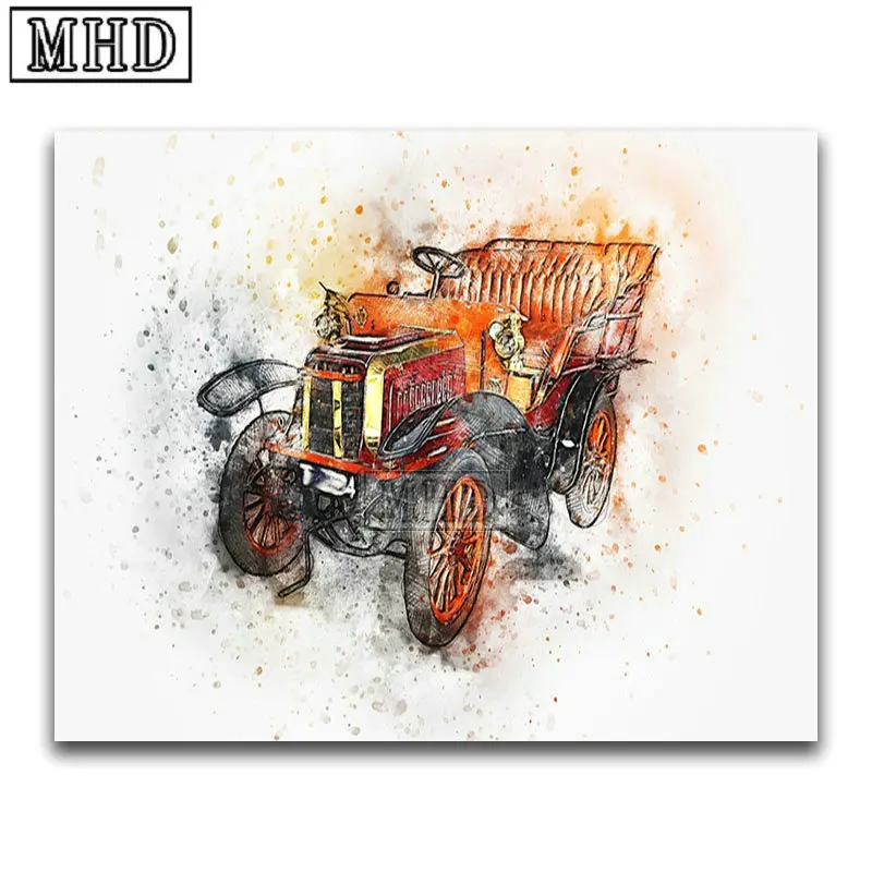 Watercolor 5d diamond painting car kit full square new arrival 3d embroidery mosaic cross stitch artwork room decoration |