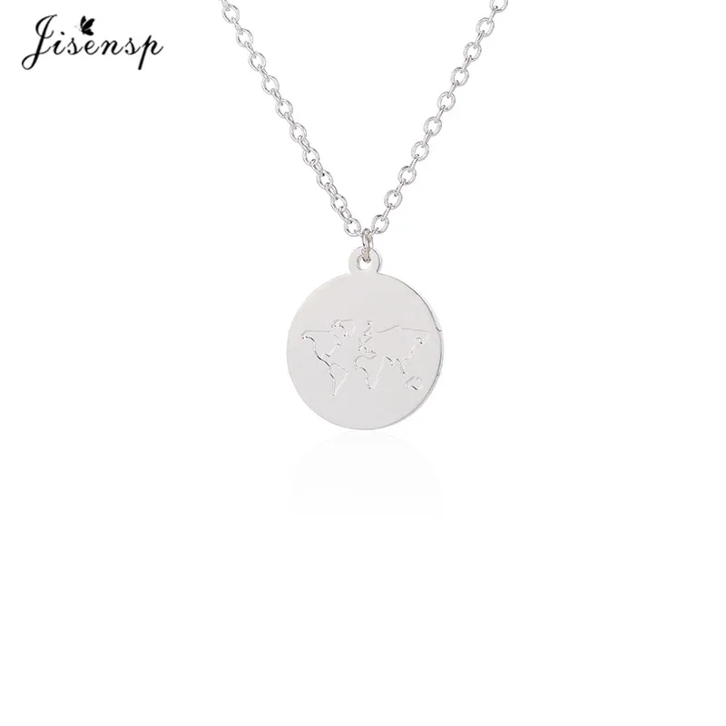 Jisensp, модное ювелирное изделие, мировое ожерелье, День Земли, подарок, Карта мира, ожерелье, s подвески, глобус, карта земли, ожерелье wanderlust kolye